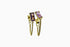Ameya अमेय | Amethyst | Ohrstecker mit Kette | 18K Vermeil Vergoldung